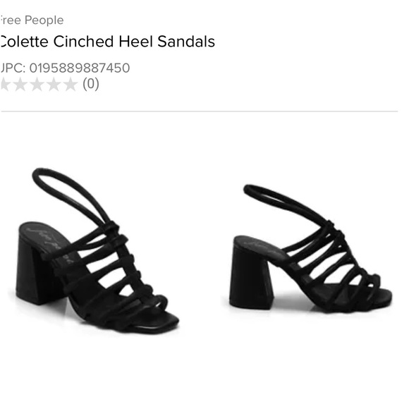Free people, black sandals, only worn twice. - Picture 2 of 5